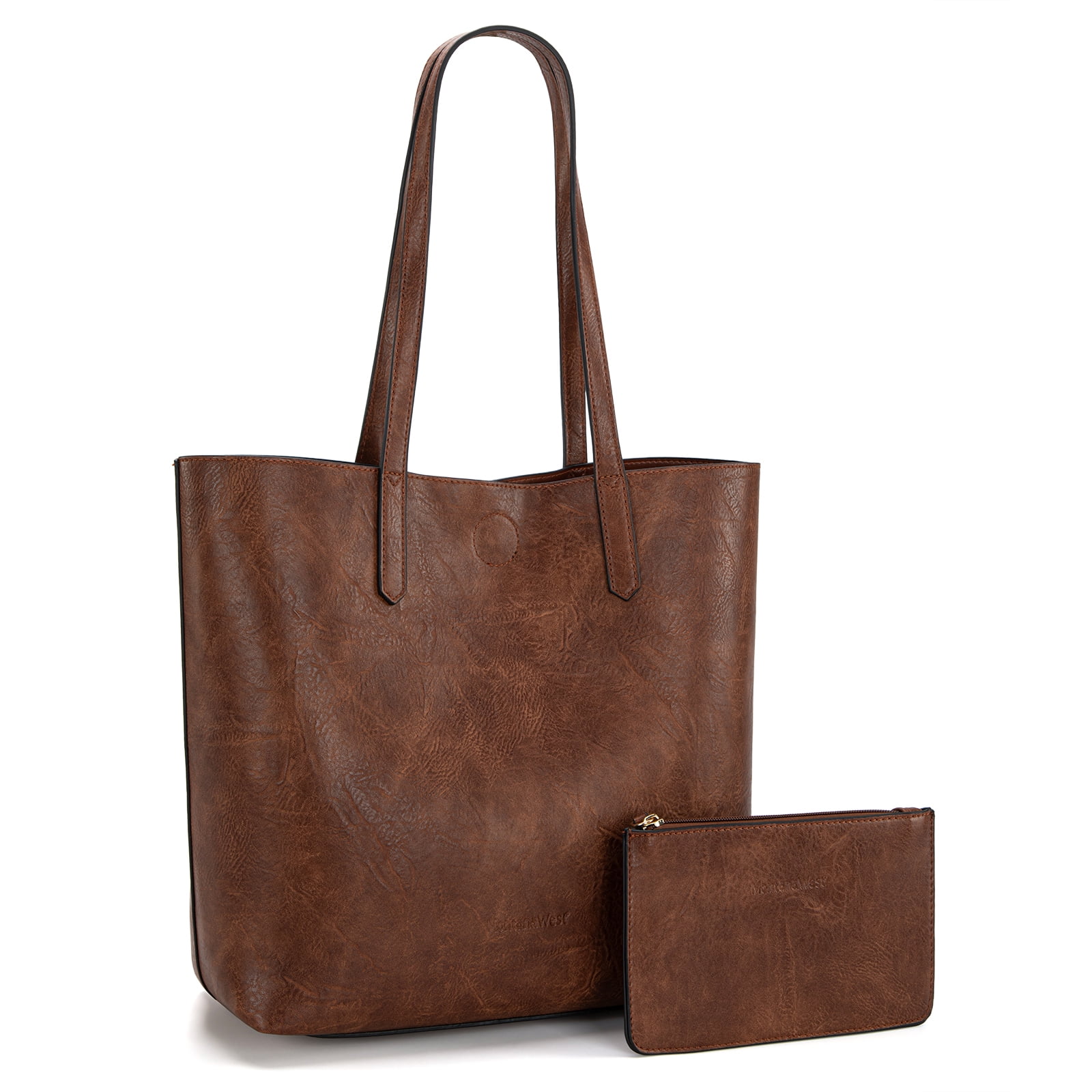 Montana West Tote Bag for Women Top Handle Purses and Handbags Soft Hobo, Dark Brown
