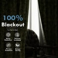 thumbnail image 5 of DriftAway Ada Floral Botanical Print Flower Leaf Lined Thermal Insulated Room Darkening Linen Blend 100% Blackout Back Tab Window Curtains 2 Layers Set of 2 Panels Each 52 Inch by 84 Inch Navy, 5 of 8