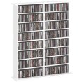 thumbnail image 1 of HOMCOM Media Storage Cabinet 8-Tier DVD Shelf with Adjustable Shelves White, 1 of 10