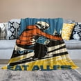 thumbnail image 2 of Orinice Skiing Winter Silk Screen Warm Lightweight Blanket Soft Fleece Throw Blanket for Living Rooms Sofa Decor Cow Gifts All Seasons 3 Sizes Soft Plush Blankets 60x80in, 2 of 6