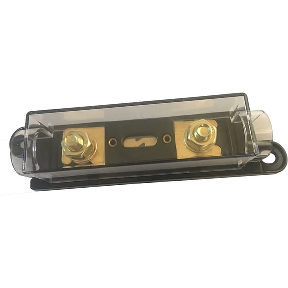KOLACEN ANL Gold Plated Fuse 200 Amp + ANL Fuse Holder Black 1 Pack