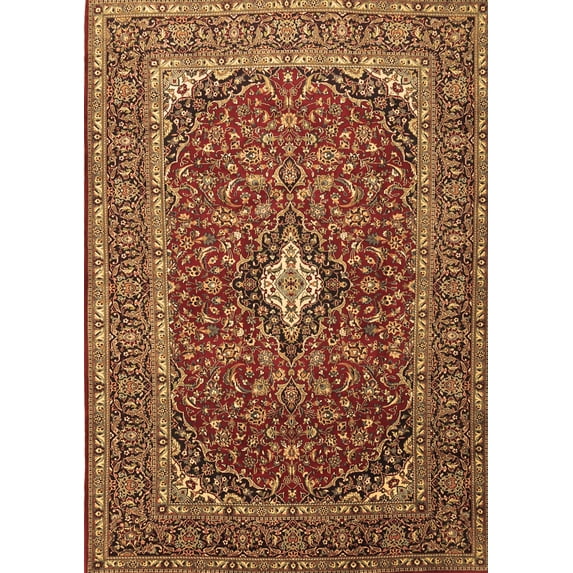 Ahgly Company Indoor Rectangle Medallion Brown Traditional Area Rugs, 3' x 5'