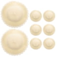 thumbnail image 1 of 8Pcs DIY Straw Hats Crafts Making Unfinished Hat Blank Graffiti Hat Decorative Straw Hat, 1 of 8