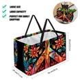thumbnail image 2 of Peace symbol Reusable Foldable Picnic Basket Tote Bag Large Capacity Shopping Bags Beach Bag Oxford Cloth Wildlife Park Basket, 2 of 7