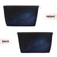 thumbnail image 2 of Black Starry Sky Purse Organizer Handbags Totes Leather Zipper Printing Bag For Women Travel Toiletry Bag, 2 of 7