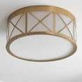 thumbnail image 5 of JONATHAN Y Cadence 15" Drum Metal/Glass Flush Mount, Brass Gold, 5 of 7