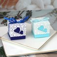 thumbnail image 4 of comerut 50Pcs Heart Box Multi-color Optional Detailed Eye-catching Delicate Exquisite Packaging Paper Wedding Party Candy Chocolate Container for Cookie, 4 of 8