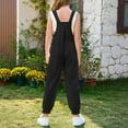 thumbnail image 6 of Girls Jumpsuits Overalls Black Rompers with Pockets Cute Summer Clothes Girls Outfit 9-10 Years Girls Fashion, 6 of 9