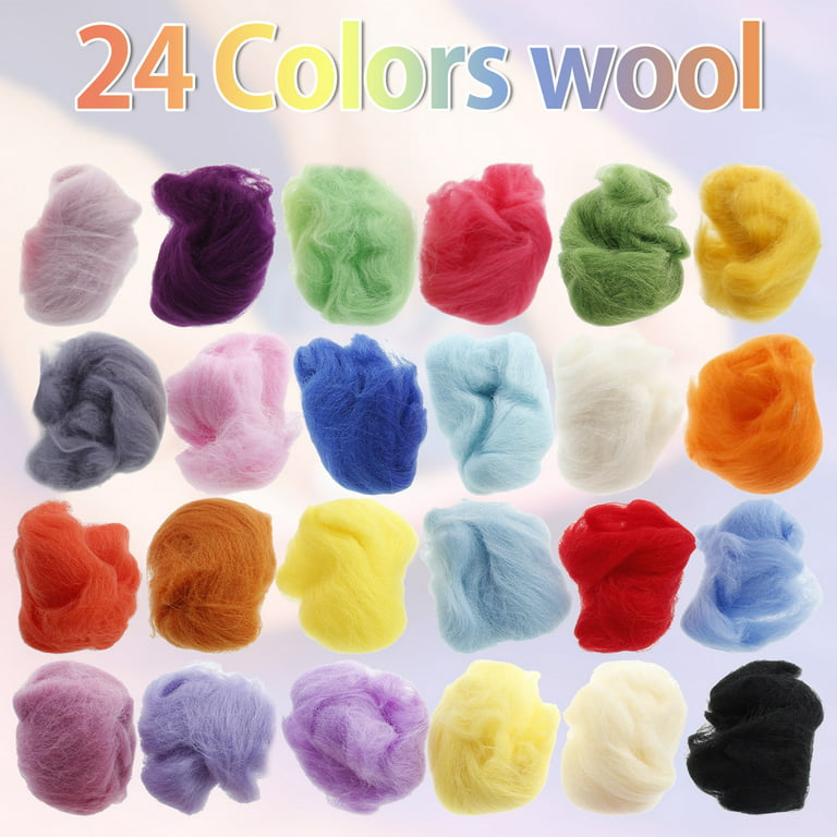 10 Colors Needle Felting Wool, 150g Roving Wool, Felting Wool, Soft Wool  Felt, Wool Roving for Needle Felting, Colored Roving Wool for Needle  Felting