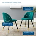 thumbnail image 4 of Side Dining Chair, Set of 2, Fabric, Teal Blue, Modern Contemporary Urban Design, Kitchen Room Cafe Bistro Restaurant Hospitality, 4 of 9