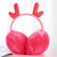 thumbnail image 3 of UDIYO Women Earmuff Deer Antler Soft Solid Color Non-slip Ear Protection Comfortable Autumn Winter Girls Ear Warmer for Daily Life, 3 of 8