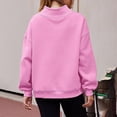thumbnail image 3 of AUNVITO Women's High Neck Sweatshirt Long Sleeve Casual Fit Casual Winter Style Pullover Top, 3 of 8