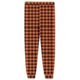 thumbnail image 6 of Mens Sleep Pants with Pockets Plaid Pajama Pants Cute Drawstring Elastic Waist Pant Cuffed Hem Straight Leg Home Sleepwear, 6 of 7