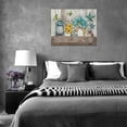 thumbnail image 6 of Farmhouse Bathroom Decor Wall Art Rustic Sunflower Hydrangea Butterfly Bathroom Pictures For Wall Country Canvas Print Artwork For Bathroom Living Room Kitchen Bedroom Framed 16"x12", 6 of 6