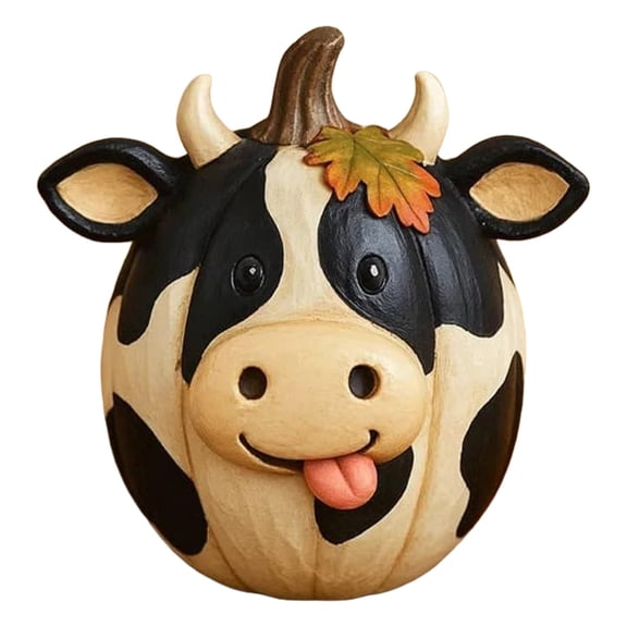 Farm Animal Pumpkin Figurines, Halloween Funny Resin Farm Statue, Fall Thanksgiving Decorations, Cute Autumn Farmhouse Table Centerpiece Sculptures, A