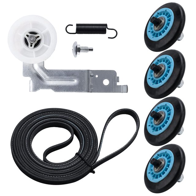 Kit de Réparation de Séchoir de Remplacement pour Tambour Rouleau Samsung Dc97-16782A, Courroie de Séchage 6602-001655, Poulie à Ressorts Dc93-00634A, Compatible avec DV48H7400EWA2 DV40J3000EWA2 DV45H7000EWA2 DV52J8700EPA2 DV448AEP DV41