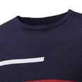 thumbnail image 4 of jsaierl Mens Sweater Knit Crew Neck Striped Print Top Long Sleeve Slim Fit Stretch Fall and Winter Pullover Sweater, 4 of 4