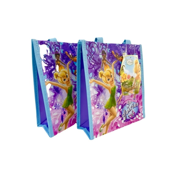 Purple Disney Fairies 2pcs Tinker Bell Gift Bag - Tinkerbell Tote bag ( 8in x 7in )