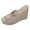 Beige, variant on Rokment Cotton Linen Espadrilles Platform Wedge Sandals for Women 2026 Summer Beach Trendy Casual Peep Toe Extra Chunky Heeled Slip on Slides Backless Dressy Slippers Beige Size 6