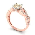 thumbnail image 2 of Clara Pucci 14K Rose/White Gold 1.42ct Morganite Solitaire with Accents, 2 of 8