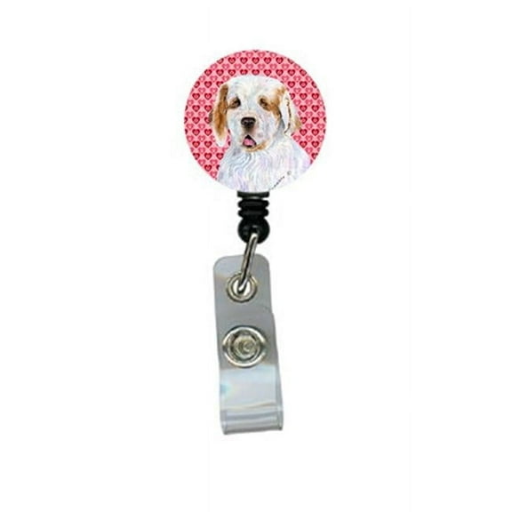Carolines Treasures SS4500BR Clumber Spaniel Retractable Badge Reel Or Id Holder With Clip