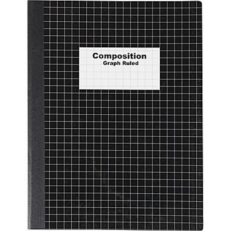 Staples Composition Notebook, Graph Ruled, Assorted Colors, 93/4" x 7