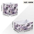 thumbnail image 2 of Foldable Fabric Storage Bin Home Cubes Clothing Organizer Bins Large Collapsible Box Basket for Home Organizer Light Purple and Black Floral, 2 of 7