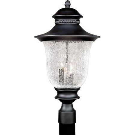 Forte Lighting Outdoor 3 Light Cast Aluminum Post Com