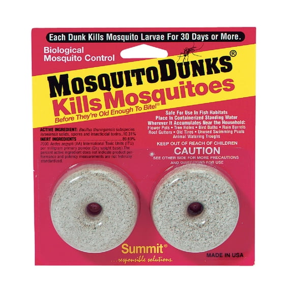 Summit Chemical Outdoor Mosquito Larvicide Dunks, 2 Count