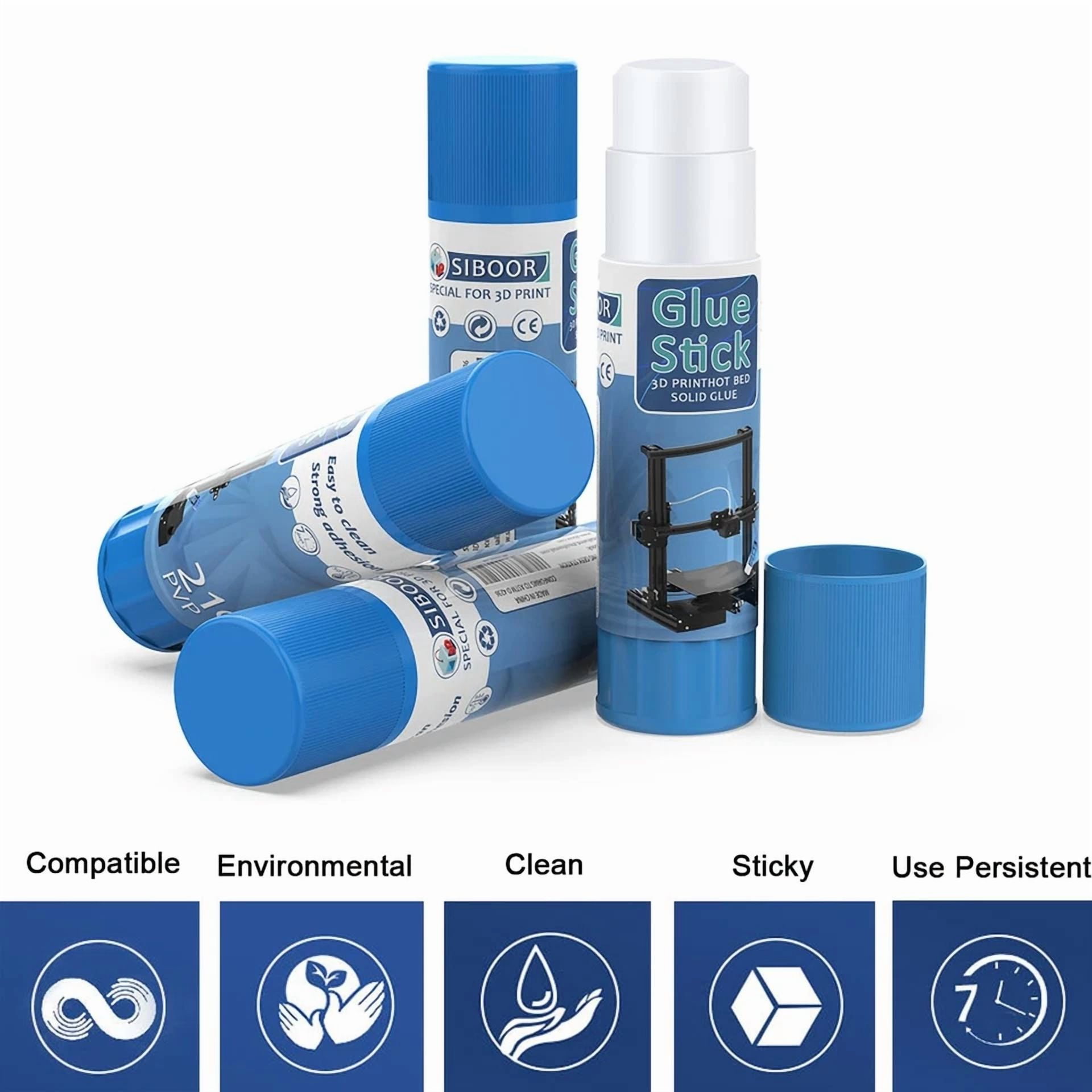 CIRCLE- 3D Printer Glue Stick – Pvp Solid For Heat Bed, Prevents Warping, Blue
