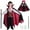 black&red, variant on Joyfy Gothic Vampire Costume Kids, Toddler Vampire Costume Halloween Vampire Costume, Vampire costume for boys, Halloween Party Dress Up (3-4yrs)