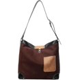thumbnail image 1 of Women’s Suede Shoulder Crossbody Bag Large Capacity Bucket Purse Slouchy Hobo Bag for Travel Leisure Fall Winter Tote Handbag, 1 of 6