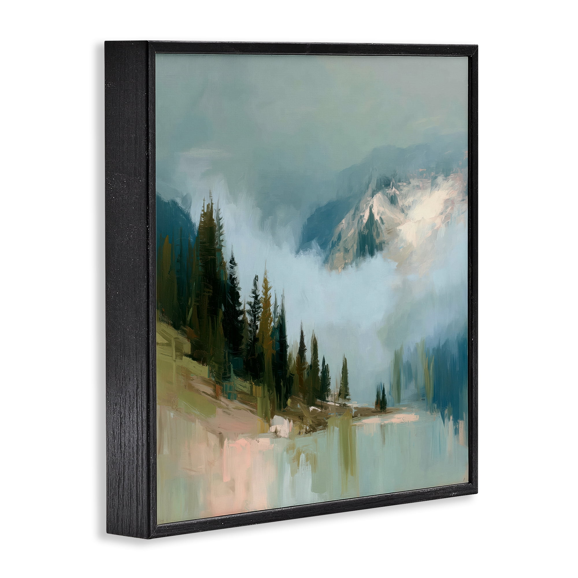 Stupell Industries Fog On The Mountains Black Framed Giclee Art, design by Kim Curinga