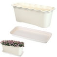 thumbnail image 1 of Window Box Planter Pots for Plants House Plants Indoor Planter Rectangular Windowsill Box Vegetables Pot Outdoor Spring Home Garden Patio Modern Decor,A Flower Pot And A Tray, 1 of 9