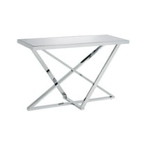 Furniture of America Ludington Contemporary Metal Sofa Table in Chrome