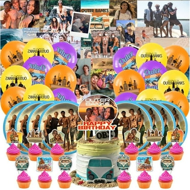 Outer Banks Party Decor Plates Cake Topper Balloons Supplies Decorations Tableware Banner Backdrop