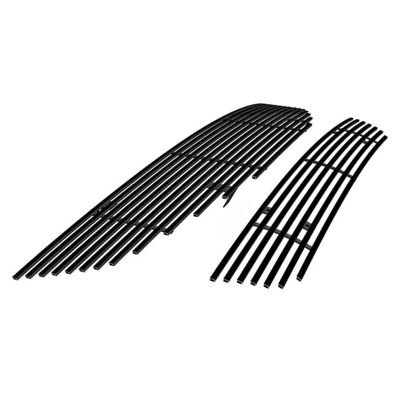 APS Compatible with Nissan Altima 2010-2012 Sedan Stainless Steel Black 8x6 Horizontal Billet Grille Insert Combo N81057J