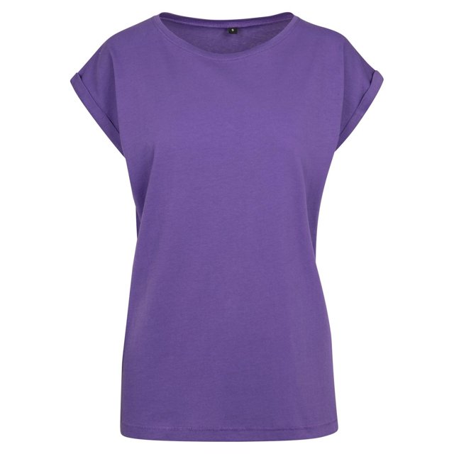 Build Your Brand Womens Cotton Extended Shoulder T-Shirt