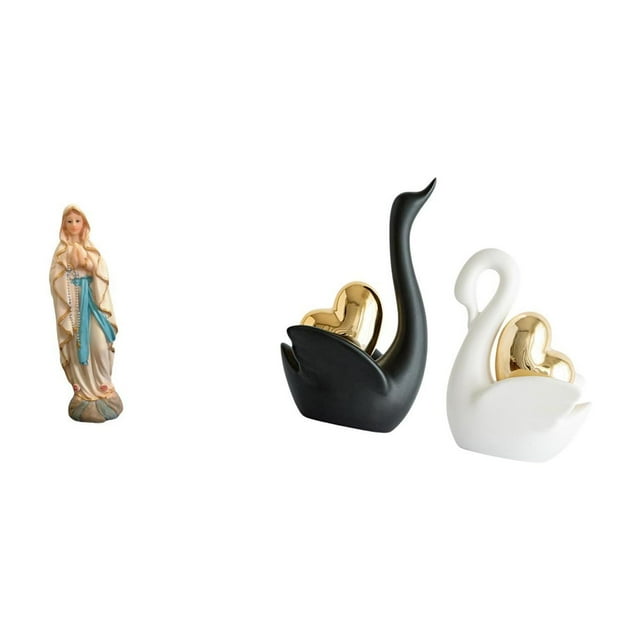 Estatua de María Cisne, Figura de la Señora Lutero, Decoración de Escritorio, Escultura de Resina de Jesús , Adorno de Pareja, Artesanía, Decor
