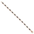 thumbnail image 3 of Gem Stone King 18K Rose Gold Plated Silver Green Mystic Topaz and White Moissanite Tennis Bracelet for Women (8.11 Cttw, Gemstone Birthstone, Oval 6X4MM, 7 inch), 3 of 5