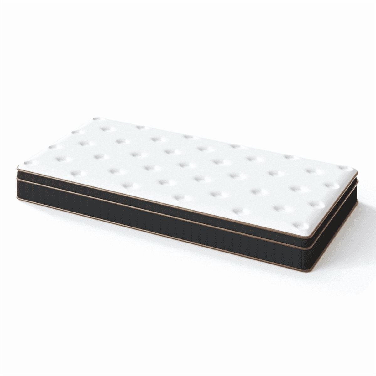 Alvantor Twin Spring Mattress with Motion Isolating Coils, Medium Firm, Breathable Fabric, 12-Inch Height, Black Gold Trim