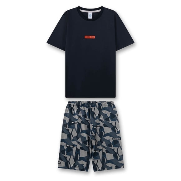 Sanetta Pijama corto para niño - adolescentes, camuflaje, pijama, jersey sencillo, algodón Azul oscuro 188