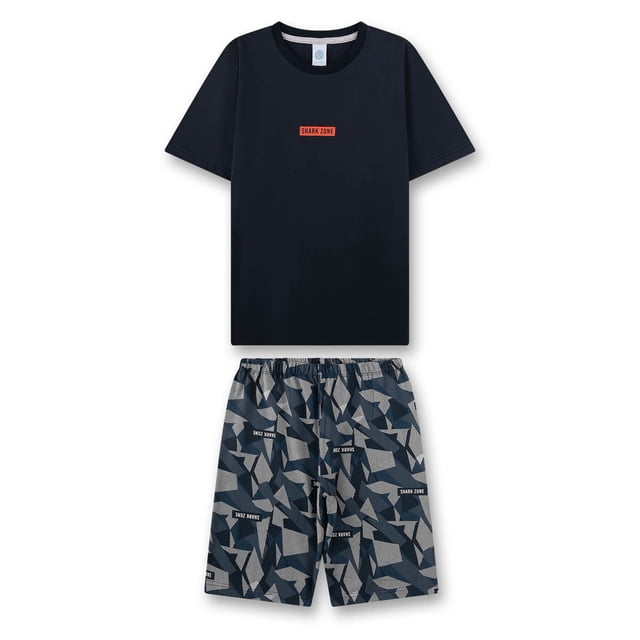Sanetta Pijama corto para niño - adolescentes, camuflaje, pijama, jersey sencillo, algodón Azul oscuro 188