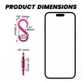 thumbnail image 3 of Aspire 10 Pack S-Shaped Aluminum Carabiners Gray, 2 Inch Double Snap Hook Clips for Keychains, Backpacks, Camping Picnics, 3 of 6
