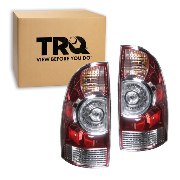 TRQ 2 Piece Driver & Passenger Side Tail Light Assembly Set Fits 2008-2015 Toyota Tacoma TO2800162 TO2800177 TO2801177