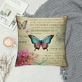 thumbnail image 2 of GOSMITH  Gifts for Daughter Throw Pillow Covers,Enjoy The Ride Butterfly Cushion Case for Sofa Bedroom,Christmas Birthday Gifts for Daughter from Mom, 2 of 5