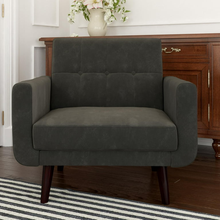 Better Homes and Gardens Nola Modern Velvet Chair Gray Velvet Walmart