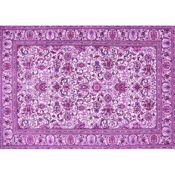Ahgly Company Indoor Rectangle Persian Purple Traditional Area Rugs, 5' x 8'