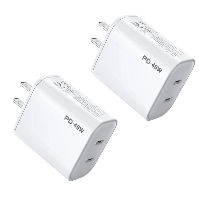 Bloque de cargador USB C iGenJun de carga rápida de doble puerto de 40 W