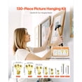 thumbnail image 3 of 130 Pcs Heavy Duty Picture Frame Hanging Kit, Metal Hook Hangers with Nails for Wall Mounting, Supports 10 to 100 lbs, Secure Photo & Art Hanging Hardware for Home Gallery, 3 of 11